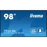 IIYAMA LFD 98 dalle IPS 24/7 3840x2160 DVI VGA 3xHDMI HPs Displayport 2xUSB 2.0 60Hz 500cd/m² Paysage/port 8ms Media Player…