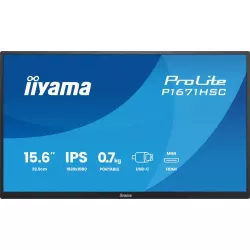 ECRAN portable IIYAMA 16" IPS 16:9 1920x1080 8ms 250 cd/m² 1000:1 Haut-parleurs mini HDMI 2xUSB-C 15W) housse en cuir…