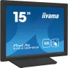 Ecran IIYAMA 15 Tactile Resistiv 1024x768 dalle VA Haut-parleurs VGA HDMI DP USB 350cd/m² 2500:1 18ms T1531SR-B1S