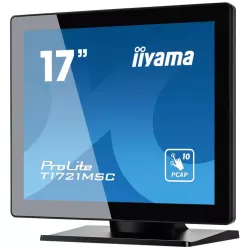 Ecran IIYAMA 17 dalle TN Tactile PCAP 10 points conception sans cadre 1280x1024 VGA HDMI USB 5ms 250cd/m² T1721MSC-B2