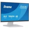 Ecran IIYAMA 21,5" Blanc Tactile PCAP 10 pts 1920x1080 dalle IPS ultra mince HDMI DisplayPort Haut-parleurs 2xUSB 250cd/m²…