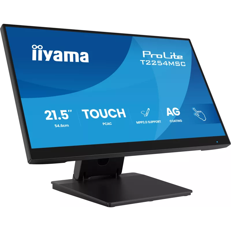 Ecran IIYAMA 21.5" Tactile PCAP 10 points ULTRA MINCE dalle IPS anti-reflet 1920x1080 4ms 300 cd/m² HDMI DisplayPort 2xUSB HPs…