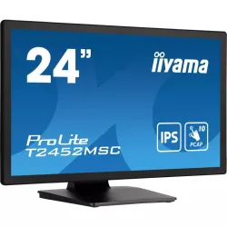 Ecran IIYAMA 23,8 Noir Tactile PCAP conceptions en verre sans cadre IPS 10points 1920x1080 14ms 360cd/m² 1xDisplayport 1xHDMI…