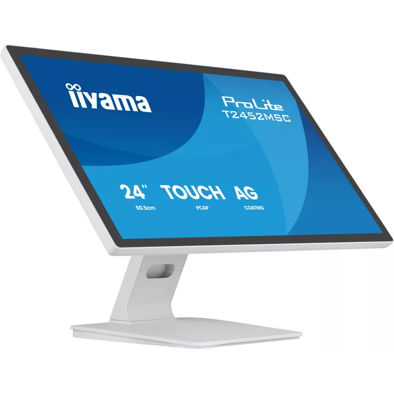 Ecran IIYAMA 23,8" Blanc IPS Tactile PCAP+ 10points verre bord à bord 1920x1080 5ms 400cd/m² Displayport HDMI Haut parleurs…