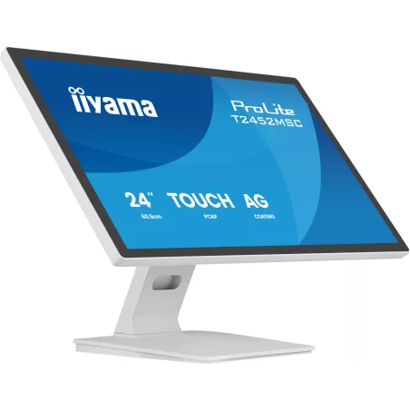 Ecran IIYAMA 23,8" Blanc IPS Tactile PCAP+ 10points verre bord à bord 1920x1080 5ms 400cd/m² Displayport HDMI Haut parleurs…