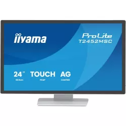 Ecran IIYAMA 23,8" Blanc IPS Tactile PCAP+ 10points verre bord à bord 1920x1080 5ms 400cd/m² Displayport HDMI Haut parleurs…