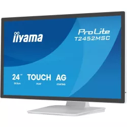 Ecran IIYAMA 23,8" Blanc IPS Tactile PCAP+ 10points verre bord à bord 1920x1080 5ms 400cd/m² Displayport HDMI Haut parleurs…