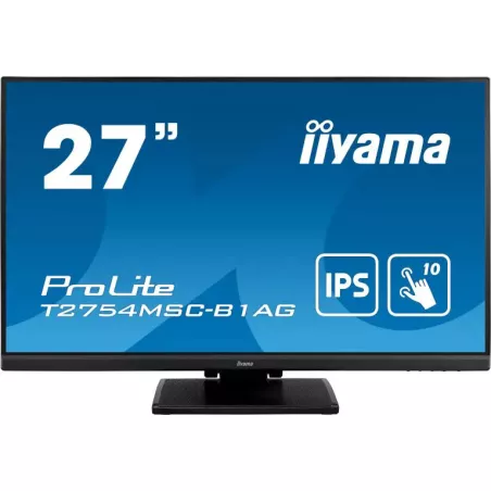Ecran IIYAMA 27 Tactile PCAP dalle IPS 10 points 4ms 1920x1080 VGA HDMI HPs2x2W 300cd/m² USB 3.0-Hub verre avec revêtement AG…