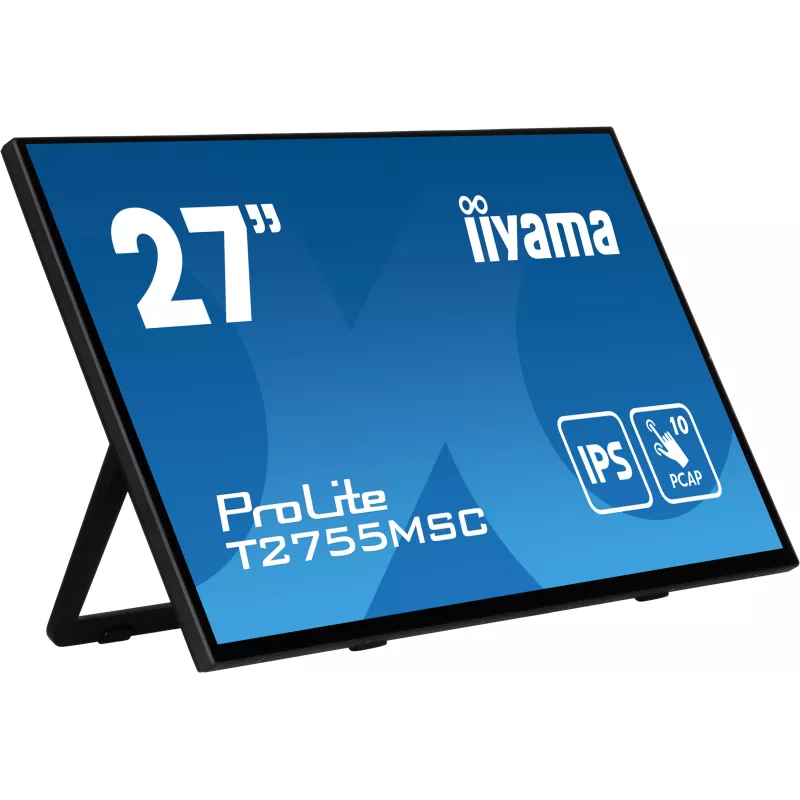 Ecran IIYAMA 27Tactile PCAP conceptions en verre sans cadre IPS 10points 1920x1080 5ms 400 cd/m² 1xDisplayport 2xUSB HUB 3.2…