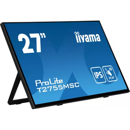 Ecran IIYAMA 27Tactile PCAP conceptions en verre sans cadre IPS 10points 1920x1080 5ms 400 cd/m² 1xDisplayport 2xUSB HUB 3.2…