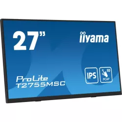 Ecran IIYAMA 27Tactile PCAP conceptions en verre sans cadre IPS 10points 1920x1080 5ms 400 cd/m² 1xDisplayport 2xUSB HUB 3.2…