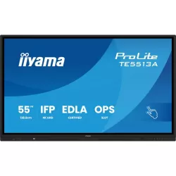 IIYAMA LFD 55 dalle IPS anti-reflet 40 pts 16:9 3840x2160 500cd/m² 8ms Tactile interact HPs DP 2xHDMI 2xUSB-C 6xUSB OPS Slot…