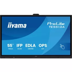 IIYAMA LFD 55 dalle IPS anti-reflet 40 pts 16:9 3840x2160 500cd/m² 8ms Tactile interact HPs DP 2xHDMI 2xUSB-C 6xUSB OPS Slot…