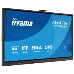 IIYAMA LFD 55 dalle IPS anti-reflet 40 pts 16:9 3840x2160 500cd/m² 8ms Tactile interact HPs DP 2xHDMI 2xUSB-C 6xUSB OPS Slot…