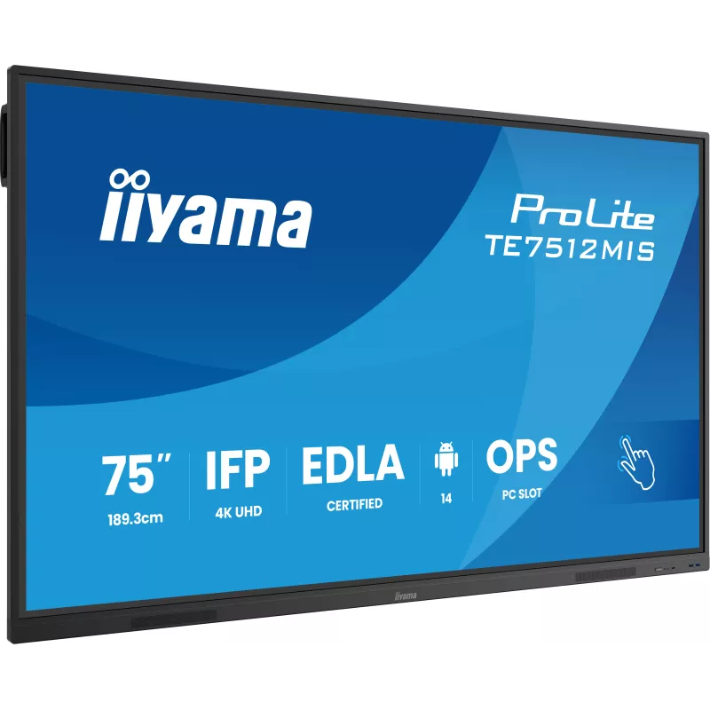 IIYAMA LFD 75 dalle VA DLED anti-reflet 40,5 pts 3840x2160 24/7 Haut-parleurs VGA 2xHDMI 2xUSB-C Displayport 5xUSB 400cd/m²…