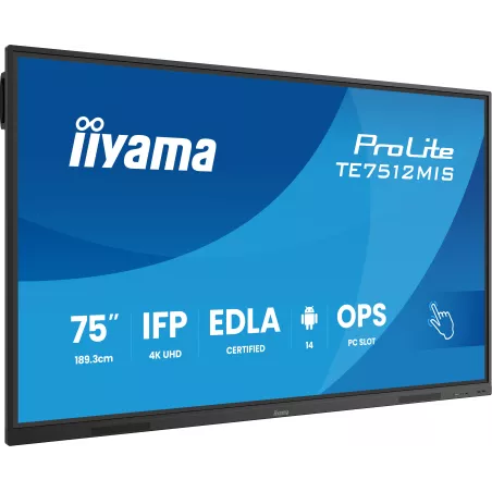 IIYAMA LFD 75 dalle VA DLED anti-reflet 40,5 pts 3840x2160 24/7 Haut-parleurs VGA 2xHDMI 2xUSB-C Displayport 5xUSB 400cd/m²…