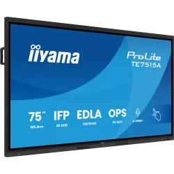 IIYAMA LFD 75 dalle IPS anti-reflet 40 pts 3840x2160 550cd/m² 8ms Tactile interactif HPs DisplayPort 2xHDMI USB-C 5xUSB OPS…