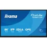 IIYAMA LFD 86 dalle IPS anti-reflet 40 pts 3840x2160 500cd/m² 8ms Tactile interactif 2xHPs DisplayPort 2xHDMI 2xUSB-C 6xUSB…