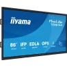 IIYAMA LFD 86 dalle IPS anti-reflet 40 pts 3840x2160 550cd/m² 8ms Tactile interactif 2xHPs DisplayPort 2xHDMI USB-C 5xUSB OPS…