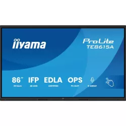 IIYAMA LFD 86 dalle IPS anti-reflet 40 pts 3840x2160 550cd/m² 8ms Tactile interactif 2xHPs DisplayPort 2xHDMI USB-C 5xUSB OPS…