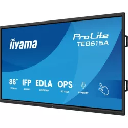 IIYAMA LFD 86 dalle IPS anti-reflet 40 pts 3840x2160 550cd/m² 8ms Tactile interactif 2xHPs DisplayPort 2xHDMI USB-C 5xUSB OPS…
