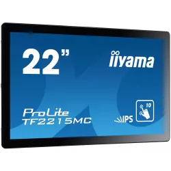 Moniteur IIYAMA 21.5Tactile PCAP 10 points FHD 1920x1080 14ms VGA DVI DP Noir sans cadre TF2215MC-B2"
