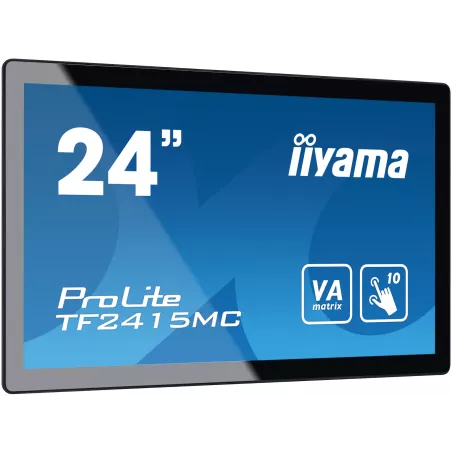 ECRAN IIYAMA23,8 Open Frame Tactil Noir PCAP 10pts 16:9 1920x1080 USB VGA HDMI Display Port 315cd/m² 16ms Pays/Portrait…