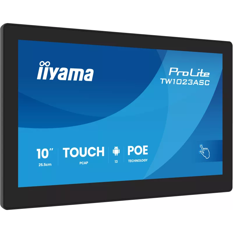 Ecran IIYAMA 10.1 Tactile PCAP 10p Android 13 IPS 24/7 1280x800 16:10 450 cd/m² HDMI 4xUSB HPs 2x1.5W Mini jack webcam microph…