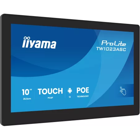 Ecran IIYAMA 10.1 Tactile PCAP 10p Android 13 IPS 24/7 1280x800 16:10 450 cd/m² HDMI 4xUSB HPs 2x1.5W Mini jack webcam microph…