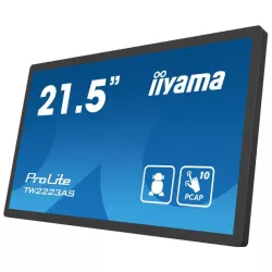 Ecran 21.5 Interactif Noir Tactile PCAP 10pts VA 24/7 1920x1080 16:9 400 cd/m² 18ms HDMI 5xUSB VESA 100x100 Microphone Hp…