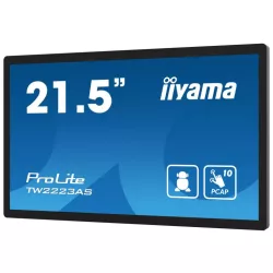 Ecran 21.5 Interactif Noir Tactile PCAP 10pts VA 24/7 1920x1080 16:9 400 cd/m² 18ms HDMI 5xUSB VESA 100x100 Microphone Hp…