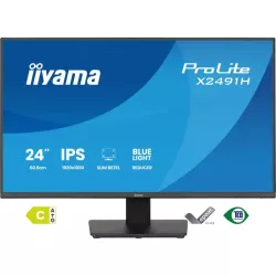 Ecran IIYAMA 24'' Noir dalle IPS Ultra mince 16:9 1920x1080 1ms 120Hz 350cd/m² 1500:1 Haut-parleurs DisplayPort HDMI Réduction…