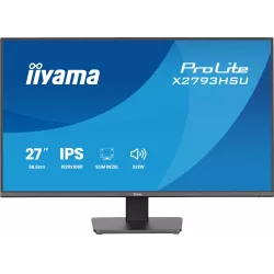 Ecran IIYAMA 27'' Dalle IPS Ultra mince 1920x1080 16:9 1ms 120Hz 350cd/m2 HDMI DisplayPort USB HUB (2x2.0) HPs TCO X2793HSU-B1