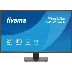 Ecran IIYAMA 27" Noir Ultra mince dalle IPS 16:9 2560x1440 75Hz 350 cd/m² 1ms 1000:1 DP 2xHDMI 4xUSB (2x 3.2+2xC) HPs TCO…