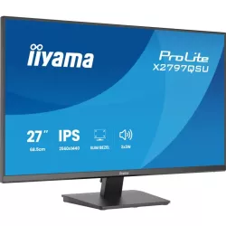 Ecran IIYAMA 27" Noir Ultra mince dalle IPS 16:9 2560x1440 75Hz 350 cd/m² 1ms 1000:1 DP 2xHDMI 4xUSB (2x 3.2+2xC) HPs TCO…