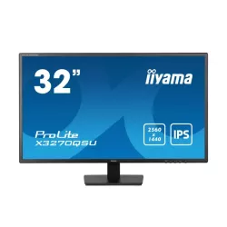 Ecran IIYAMA 31,5 Noir 3ms dalle IPS 2560x1440 100Hz 250 cd/m² 2xHDMI 1xDisplayPort 3xUSB HUB (3.2) HPs VESA 100x100 X3270QSU-B1