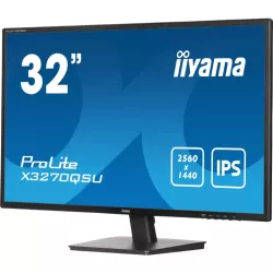 Ecran IIYAMA 31,5 Noir 3ms dalle IPS 2560x1440 100Hz 250 cd/m² 2xHDMI 1xDisplayPort 3xUSB HUB (3.2) HPs VESA 100x100 X3270QSU-B1