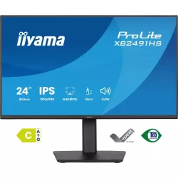 Ecran IIYAMA 24'' Noir IPS Ultra mince 16:9 1920x1080 1ms 120Hz 350cd/m² 1500:1 HPs DP HDMI Reduc fatigue oculaire 15cm pied…