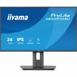Ecran IIYAMA 24'' Ultra mince Noir IPS 1920x1080 16:9 120Hz 4ms 350cd/m² HDMI DP USB-HUB (2x 3.2 + 2xC) HPs 2 x 2W 15cm pied…