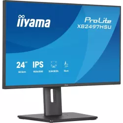 Ecran IIYAMA 24'' Ultra mince Noir IPS 1920x1080 16:9 120Hz 4ms 350cd/m² HDMI DP USB-HUB (2x 3.2 + 2xC) HPs 2 x 2W 15cm pied…