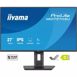 Ecran IIYAMA 27" Noir Ultra mince dalle IPS 16:9 1920x1080 120Hz 350 cd/m² 4ms DP HDMI HPs 4xUSB HUB (2x3.2 2xType C) HPs 15cm…
