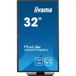 Ecran IIYAMA 31,5 Noir 3ms dalle IPS 2560x1440 100Hz 250 cd/m² 2xHDMI 1xDisplayPort 3xUSB HUB (3.2) HPs VESA 100x100 15cm pied…
