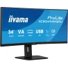 Ecran IIYAMA 34 Noir VA 21:9 incurvé 1500R 3440x1440 UWQHD 0.4ms 120Hz 350 cd/m² HPs 2xHDMI DP 4xUSB (2x3.2 2xType C) 15cm…