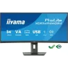 Ecran IIYAMA 34 Noir VA 21:9 incurvé 1500R 3440x1440 UWQHD 0.4ms 120Hz 350 cd/m² HPs 2xHDMI DP 4xUSB (2x3.2 2xType C) 15cm…