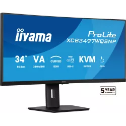 Ecran IIYAMA 34 VA 21:9 incurvé 1500R 3440x1440 0.4ms 120Hz 350 cd/m² HPs 2xHDMI DP 1xUSB-C 4xUSB(2x3.2 2xType C) 1 dock USB-C…