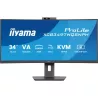 Ecran IIYAMA 34 Noir VA incurvé 1500R avec Webcam 5MP 21:9 3440x1440 120Hz 350 d/m2 0.4ms DP 2xHDMI HPs USB C 4xUSB-HUB USB-C…
