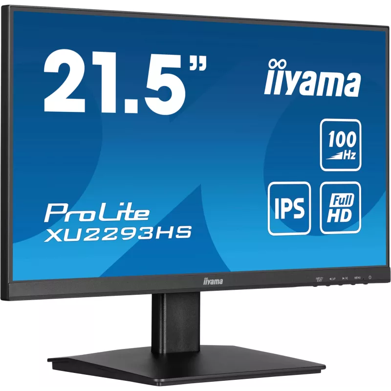 Ecran IIYAMA 21.5 Noir IPS 16:9 1ms ULTRA MINCE 1920x1080 100Hz 300 cd/m² 1ms HDMI Displayport HPs 2x1W Réduc lumière bleue 3…