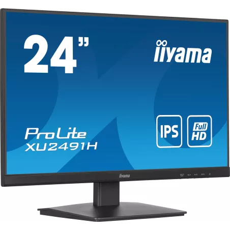 Ecran IIYAMA 24'' Noir dalle IPS Ultra mince 16:9 1920x1080 0.5ms 100Hz 300cd/m² 1300:1 HDMI DP VESA 100x100 3 côtés sans…