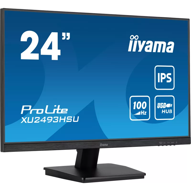 Ecran IIYAMA 23.8'' Noir dalle IPS Ultra mince 16:9 1920x1080 1ms 300 cd/m² 100Hz HDMI DisplayPort USB HUB (2x2.0)…