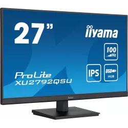 Ecran IIYAMA 27 dalle IPS ULTRA MINCE 2560x1440 0.4ms 100Hz 250 cd/m² HDMI DisplayPort USB HUB (4x3.0) HPs TCO VESA 100x100…